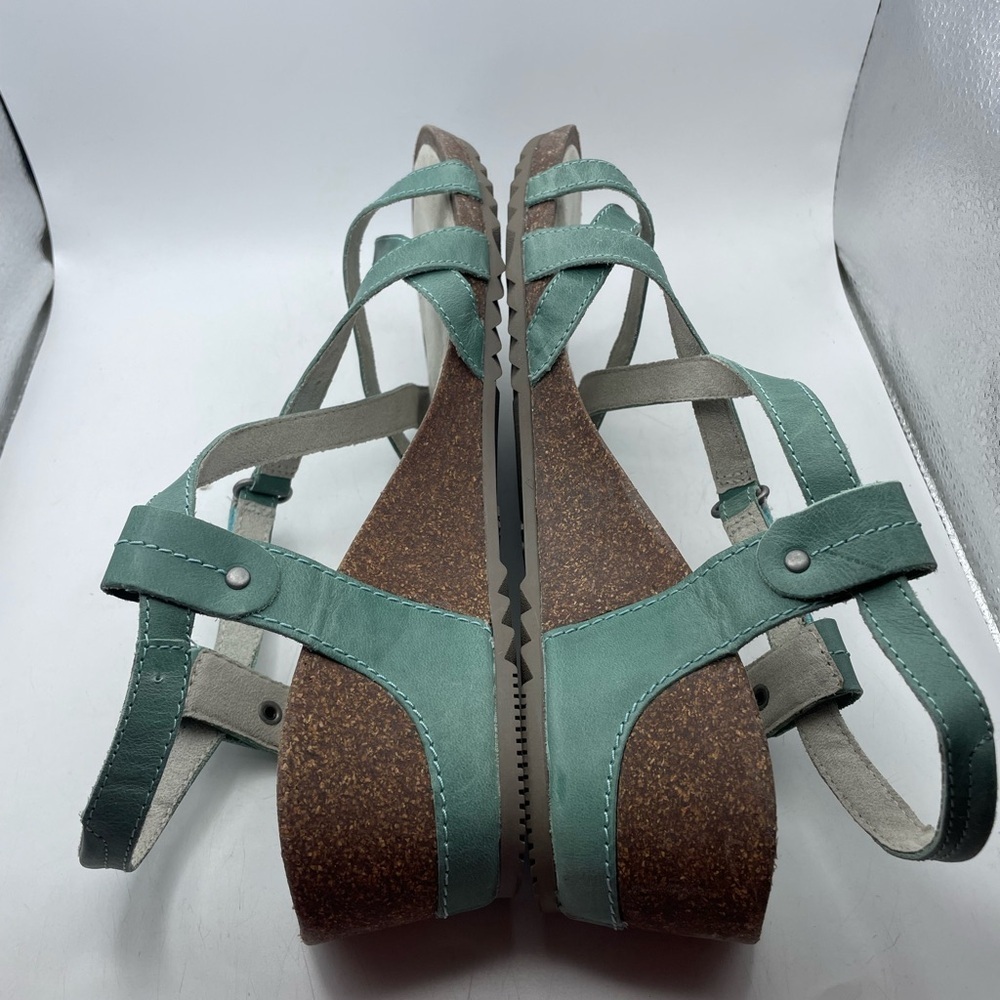 Merrell Teal Strappy Wedge Sandals - Picture 8 of 9